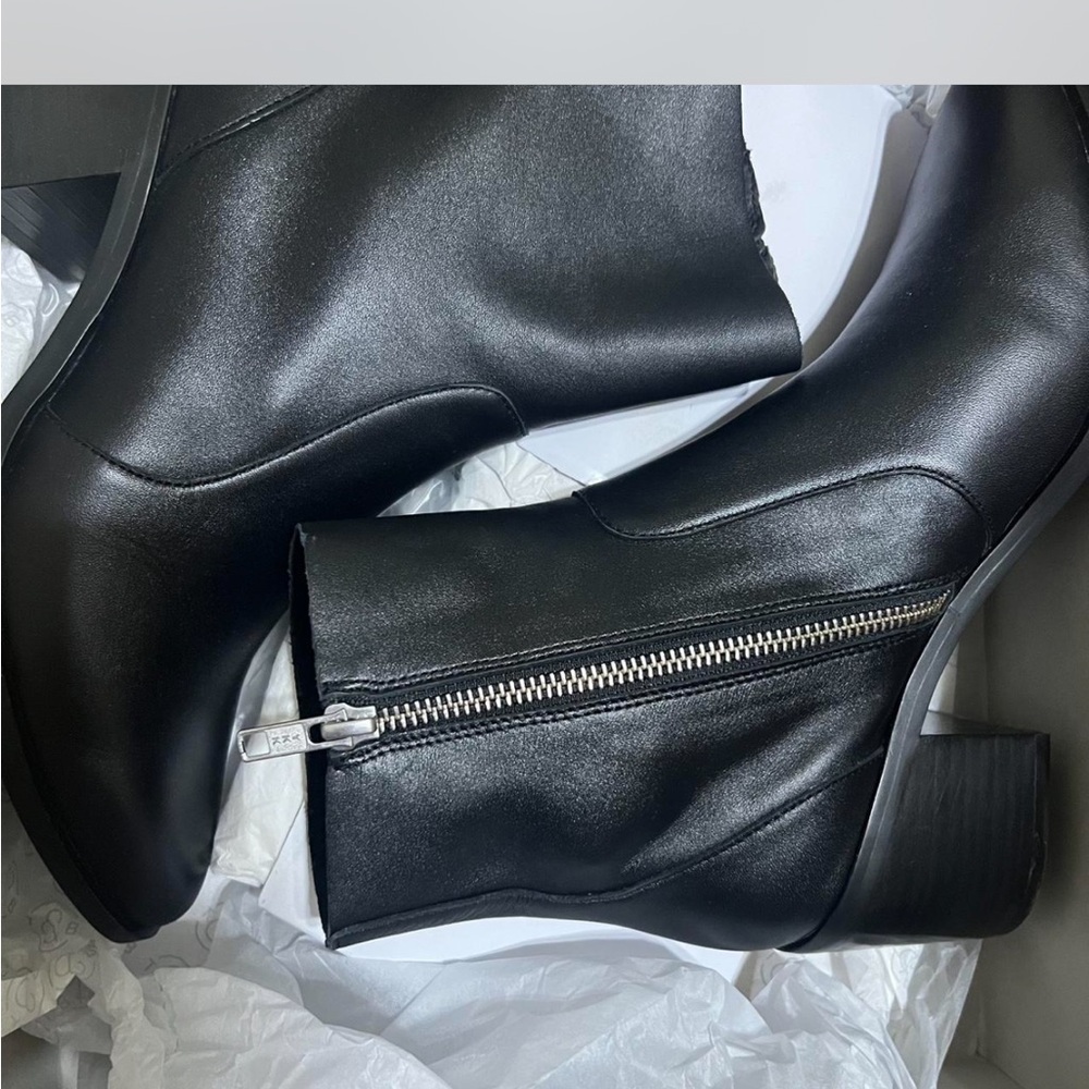 treasure & bond black heel booties